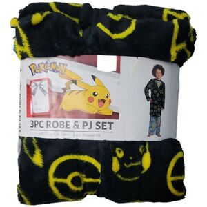 Character Boys 3-Piece Super Soft Hooded Robe & Pajama Set - Pokemon